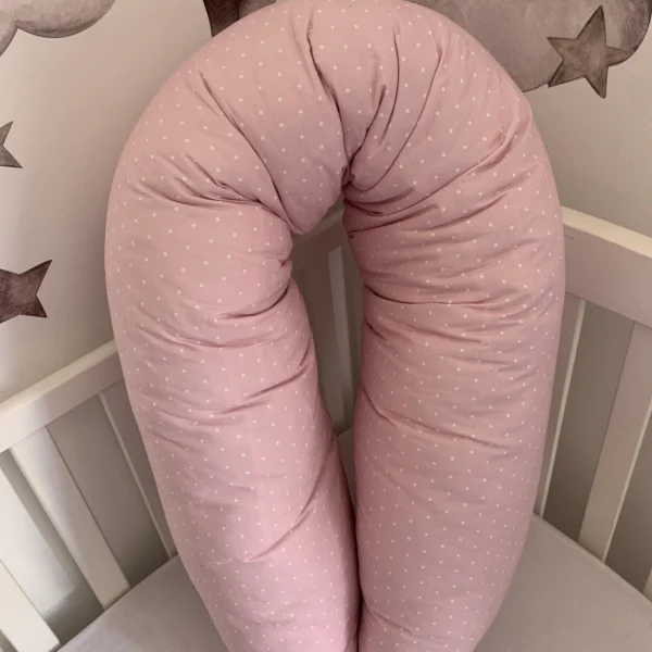 Coussin de maternité et d’allaitement 170 cm rose point